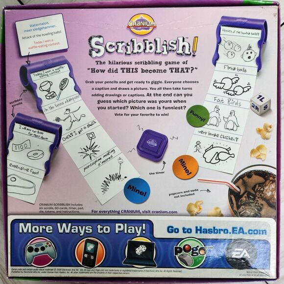 Scribblish by Cranium Game - Fun Family Scribbling/Drawing Game - Hasbro - 2010 - Picture 2 of 5